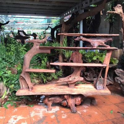 Kệ gỗ lũa decor NKD01